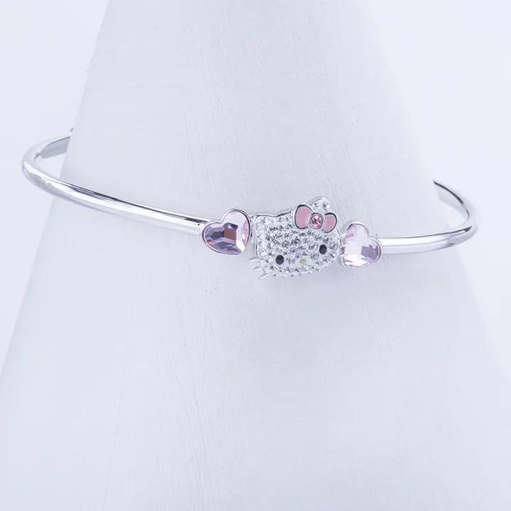 Sanrio%20Hello%20Kitty%20Bracelet%20Cute%20Cartoon%20Cat%20Rhinestone%20Heart%20Zircon%20Metal%20Brace%20WANNA%20-%20Image%202