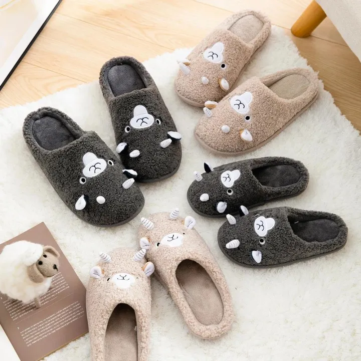 Winter%20House%20Women%20Fur%20Slippers%20Soft%20Memory%20Foam%20Sole%20Cute%20Cartoon%20Fox%20Bear%20Bedroom%20Ladies%20Fluffy%20Slippers%20Couples%20Plush%20Shoes%20-%20Image%204