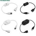 1Pce USB manual rotation/touch LED dimming switch controller desk lamp fan switch cable power cord USB interface.