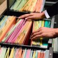NANLIY 120 Sets Multicolor Hanging File Folder Tabs with Blank Inserts 2 Inches Plastic Hanging File Tabs for Hanging Folders.