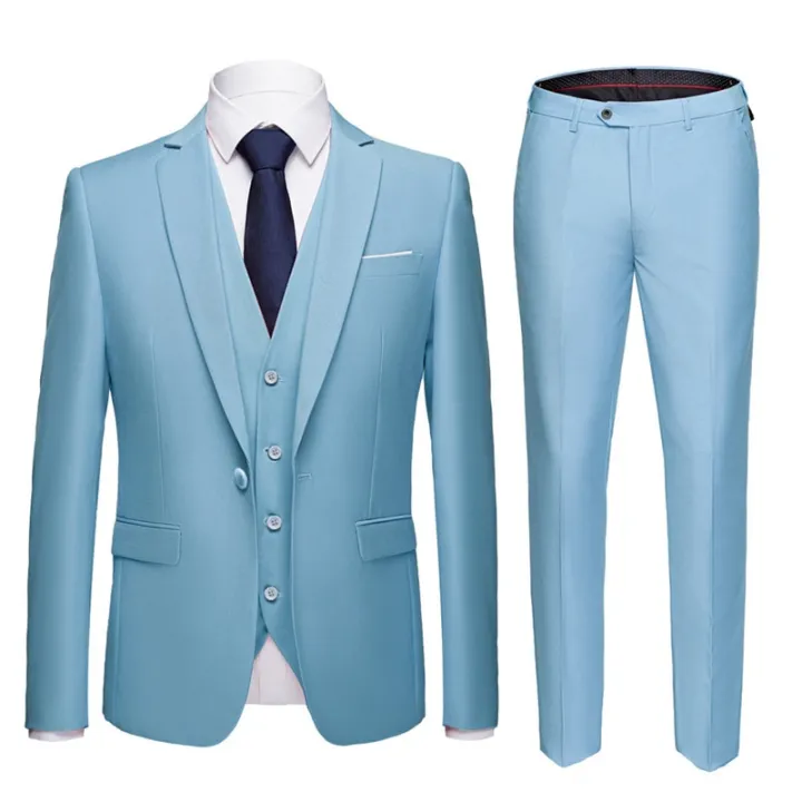 men's%20fashion%203%20piece%20wedding%20suit%20fashion%20men's%20slim%20solid%20color%20business%20office%20suit%20sets%20large%20size%20men%20Blazer+pants+vest%20-%20Image%204