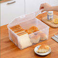 Bread Container Storage Box Dispenser Transparent With Cover Case Toast Cake Containers Airtight Box Bread Storage Box Home Tool. 