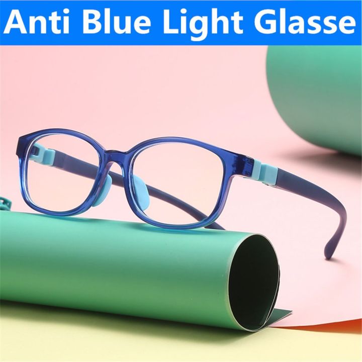Anti Blue Light Glasses for Kids Boys Girls Silicone Soft Frame Eye