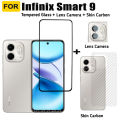 Infinix Smart 9 Tempered Glass Smart9 Smart 8 Smart 8 Plus 8 Pro Screen Protector Camera Lens Glass +Back Film. 