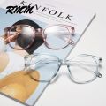 New Transparent Arrow Plain Glasses PC Plain Glass Spectacles Vintage Eyeglass Round Frame Glasses. 