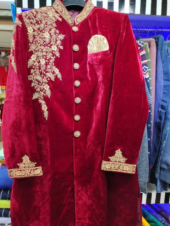 Sherwani%20For%20Men%20India%20Red%20-%20Image%202