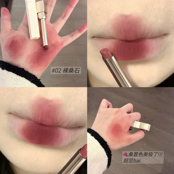 Milk%20velvet%20lipstick%20~%20matte%20matte%20velvet%20lip%20clay%20small%20square%20tube%20student%20white%20pseudo%20plain%20lip%20gloss%20BLACK%20NANA%20-%20Image%206
