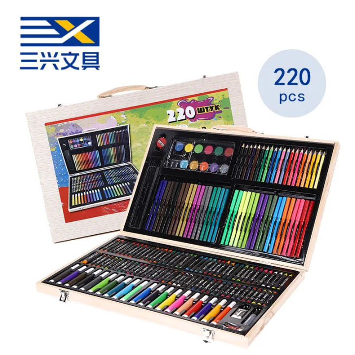 220%20Pcs%20set%20Wooden%20Box%20Art%20and%20Draw%20set%20-%20Image%203