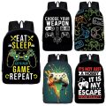 Funny Choose Your Gamer Print Backpack Children Boys Girl Video Game Fan Schoolbags Outdoor Travel Laptop Sports Rucksack. 