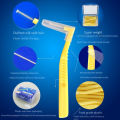 .ASUS L Shape Push-Pull Interdental Brush 20Pcs/Box Oral Care Teeth Whitening Dental Tooth Pick Tooth Orthodontic Toothpick Toothbrush Yellow. 