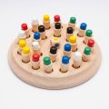 Kids Wooden Memory Match Stick Chess Game Fun Block Board Game Educational Color Cognitive Ability Toy For Children.