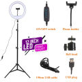12 "Ring Light with Stand & Phone Holder for Live Stream.