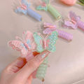 Embroidered Butterfly Telephone Line Hair Rope High Ponytail Hair Rope Girls Creative Headdress.