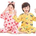 Children's Pajamas Set 2pcs Cartoon Kids Sleepwear Baby Boys Clothes Sleep Suit Summer Cotton Pyjamas Infant Nightwear For Girls.