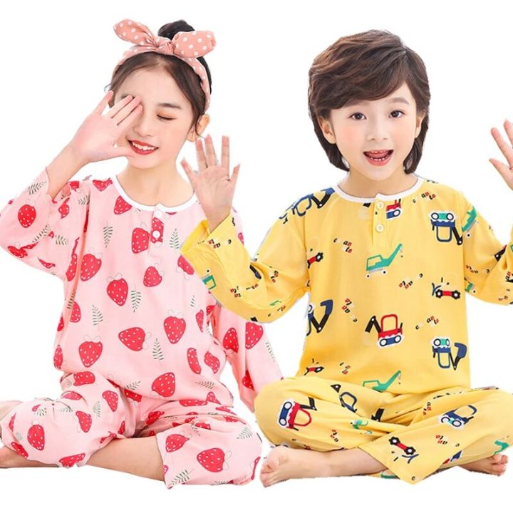 Children's%20Pajamas%20Set%202pcs%20Cartoon%20Kids%20Sleepwear%20Baby%20Boys%20Clothes%20Sleep%20Suit%20Summer%20Cotton%20Pyjamas%20Infant%20Nightwear%20For%20Girls%20-%20Image%202