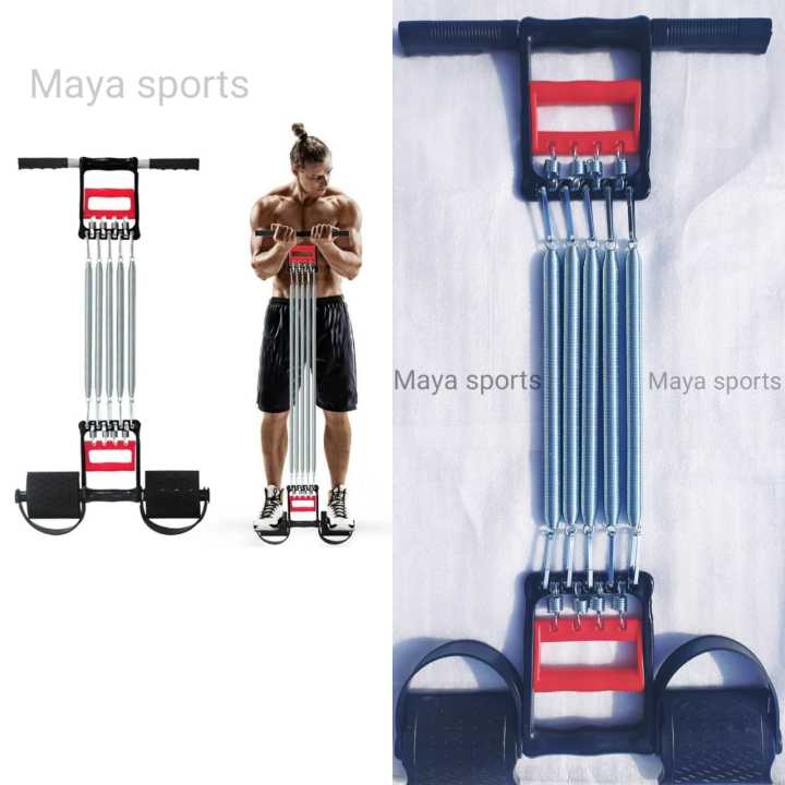 5 Spring Chest Pull Expander 3 in 1 -  Inbuilt 2 side Hand Grippe