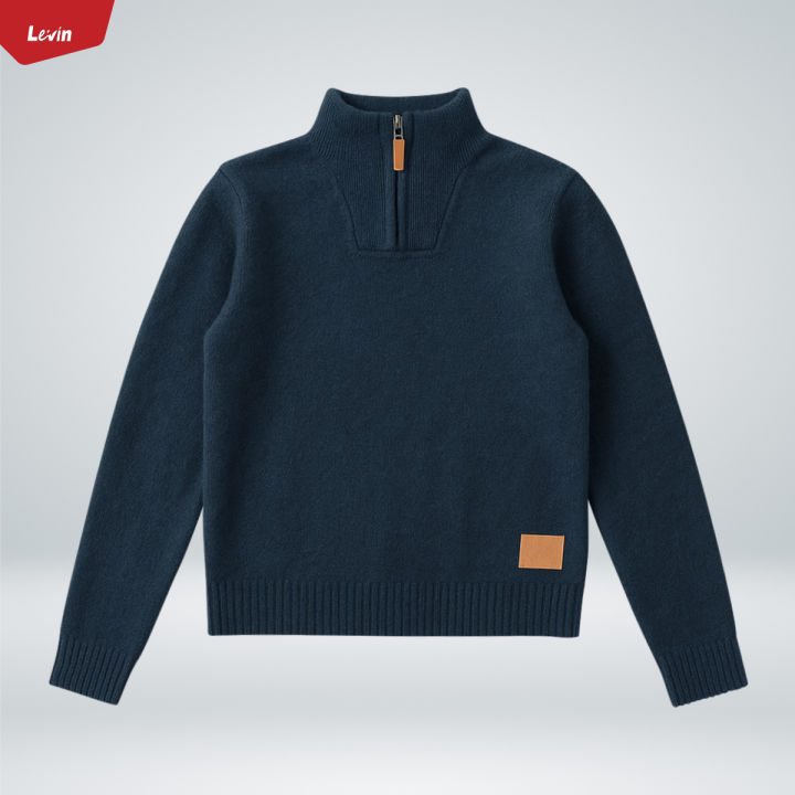 Boys%20Heather%20Knit%20Quarter%20Zip%20Winter%20Pullover%20Sweater%20From%20Levin%20-%20Image%209