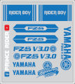 YAMAHA bike all sticker | bike modify sticker | YAMAHA FZS V3 sticker | Bike full set Sticker- ( Waterproof & Premium quality) | customize sticker | custom sticker for bike..car modified sticker for bike.