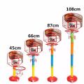 Practical Adjustable 4 Sizes Basketball Backboard Stand Hoop Net Ball Pump Set Children Outdoor Toy.