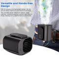 Portable Waist Fan Rechargeable Desktop Fan Clip-on Wearable Fan Support 3-Level Wind Speeds for Outdoor Workers Camping Hiking Fishing. 