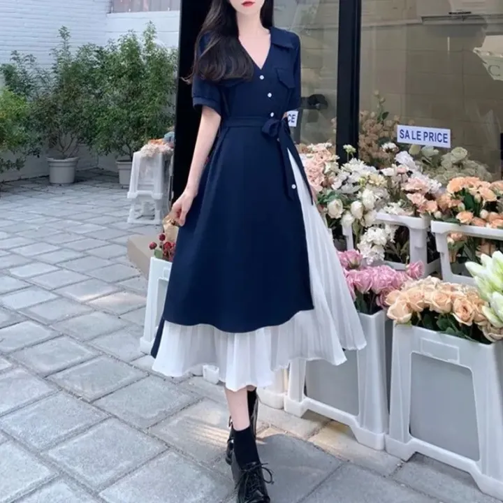 V-Neck%20Long%20Dress%20Korean%20Fashion%20Robe%20Summer%20Dresses%20Women%202022%20Casual%20Urban%20Female%20Clothing%20Elegant%20Gowns%20Basic%20-%20Image%205