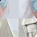Sea Theme Inspired Hollow Star Pendant Blue Jellyfish Phone Charms Hanging Rope Cute Phone Chain Strap Y2K Beaded Keychain. 