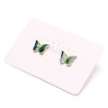Vintage Fashion Enamel Green Butterfly Stud Ear Earrings Trend Jewelry Women GJCUTE. 