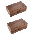 Pack of 140Pcs Rubber Stamps Set Vintage Wooden Box Case Alphabet Letters Number Craft (No Ink Pad Included).