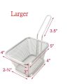 Stainless Steel Mini French Fries Basket Square Fryer Baskets, FDA Grade Kitchen Cooking Tool Food Presentation Tableware. 