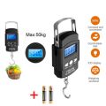Electronic Portable Weight LCD Digital Scale 50 kg Capacity With Hanging Hook, Accuracy 5g/10g, Hanging Digital Weight Machine for Luggage, Cylinders, Fishing Hunting & Any Others Household Item (BLACK COLOR BODY AND BLUE DISPLAY). 