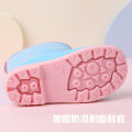 Cartoon dinosaurs for boys and women, kids anti-slip, cute rain boots with cotton fashion baby water boots, medium water rubber shoes. 
