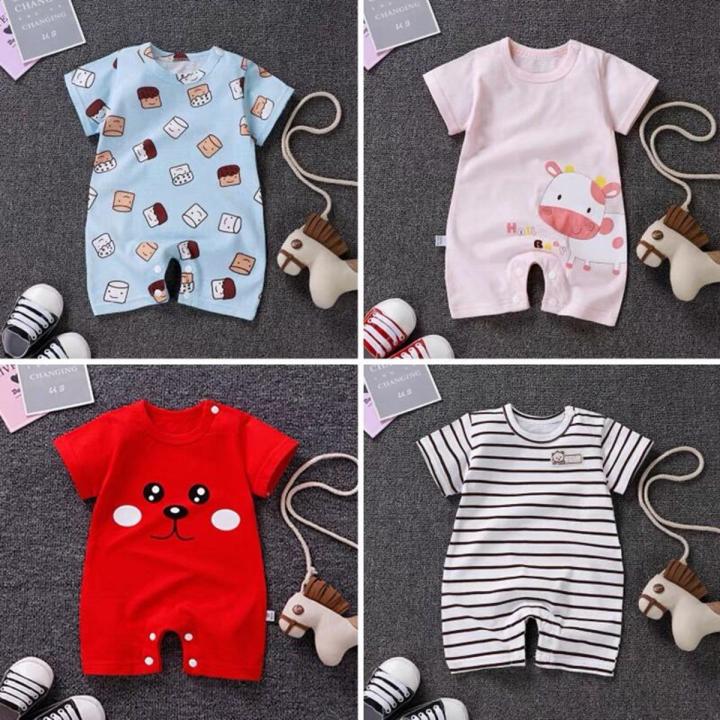Baby Rompers Summer New Baby Boys Girls Clothing Newborn Infant Short Sleeve Jumpsuit Cotton Toddler Climbing Suit Clothing