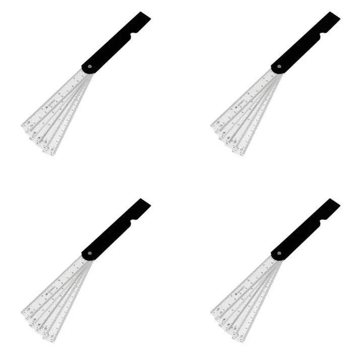 BUTTERFLY 4X Folding Design Plastic Architect / Engineer Ruler White ...