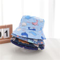 Summer New Baby Bucket Hat Cute Cartoon Print Panama Hat For Kids Sun Hat Soft Cotton Children Boys Girls Beach Cap. 