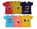 3 pcs boys multicolor embroidery multi design premium cotton t-shirt.