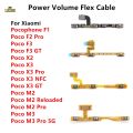 Power Key Volume Side Button Flex Cable For Xiaomi Xiaomi Poco F1 F2 F3 X2 X3 NFC GT Poco M2 M3 Reloaded Pro 5G Replacement. 
