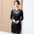Bottom skirt women's spring and autumn slim dress, mesh small man, foreign style, mid-length lace, with a thin base shirt. 