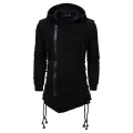 Assassin Creed Hoodies Men Fashion Hooded Loose Coat Zipper Hoodies with Side Lashing Crossed Plus Size Sweatshirt Men. 