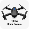 E88 Pro Dual Camera Dual Battery Folding Drone with WiFi App Control - 3.7V 1800mAh Battery. 