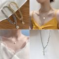 Retro Metal Vintage Pendant Necklace Ins Girl Accessories. 