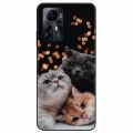 For ZTE Blade V41 Smart Case A7050 Soft Black Silicone Painted Cat Phone Cover for ZTE V41 Smart Astronaut Funda TPU V41Smart. 