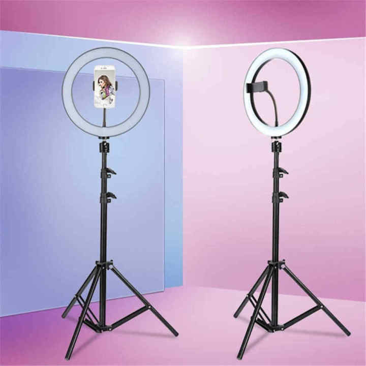 Selfie Stick Ring Fill Light 10 Inch Dimmable Camera Phone Ring Lamp with Stand Tripod for Makeup Video Live Studio - Ring Light - Ring Light