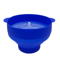 Popcorn Microwave Silicone Foldable Kitchen Easy Tools DIY Popcorn Bucket Bowl Maker with Lid,Dark Blue Easy Install. 