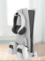 BBOOM【In stock】 Multifunction Vertical Stand With Cooling Fan Base Dual Controller Charging Dock Station for PS5 Digital Edition Spot delivery. 