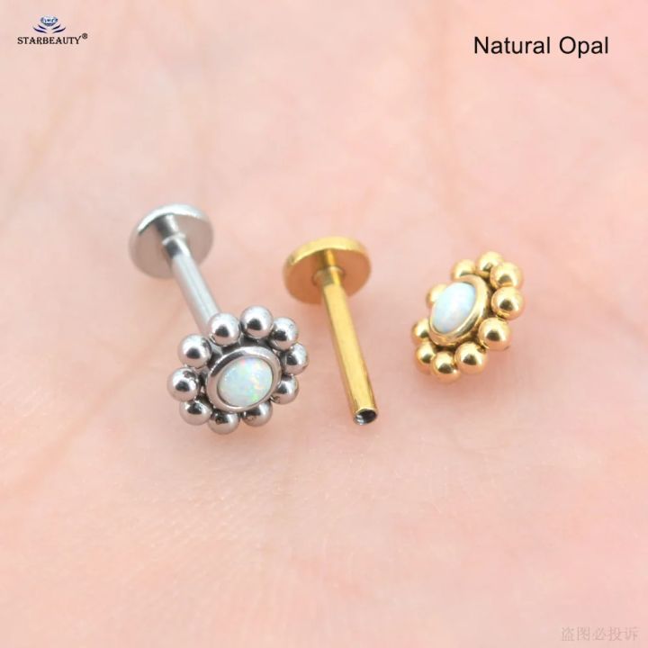 2Pcs%2016G%20Internally%20Threaded%20G23%20Titanium%20Steel%20Bar%20Opal%20Ear%20Piercing%20Jewelry%20Helix%20Tragus%20Cartilage%20Earrings%20Labret%20Nose%20Stud%20-%20Image%204