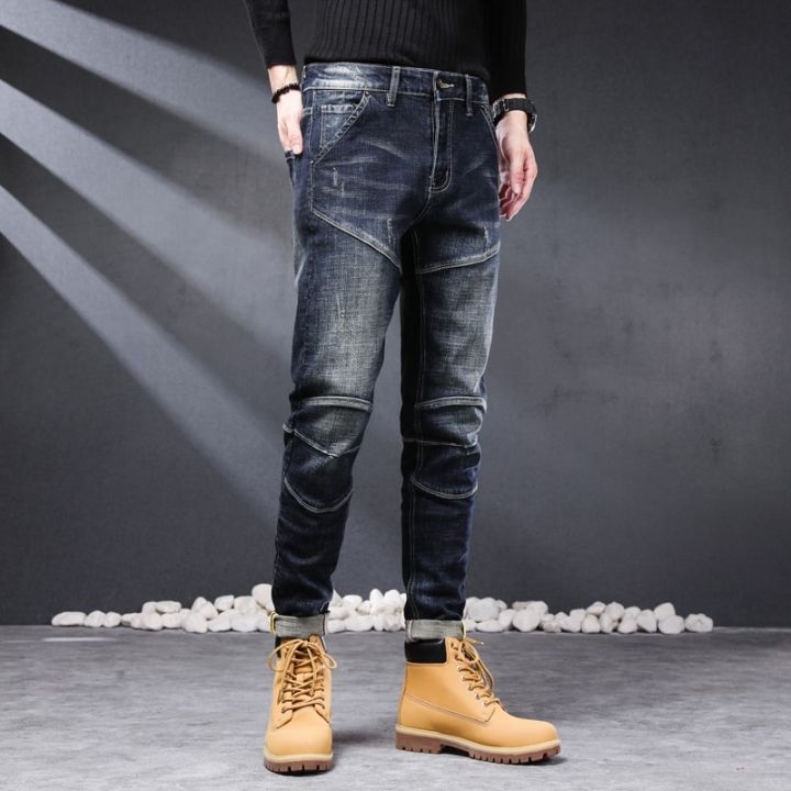 Brand%20Man%20Jean%20Stretch%20Slim%20Fit%20Dark%20Blue%20Streetwear%20Pants%20Original%20Man%20Jeans%20Patchwork%20Denim%20Trousers%202022%20Spring%20And%20Autumn%20-%20Image%203