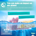 Reusable Silicone Food Bag Freezer Stand Up Fresh-keeping Bag Food Fruit Storage Bag Kitchen Leakproof Fresh Shut Bags BPA Free.
