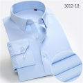 Solid Men Formal Shirt Long Sleeve Plus Size 8xl Business Mens Dress Shirts Basical Office Male Clothing with Front Pocket White.