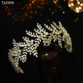 TAZIRN New 5A Cubic Zirconia Wedding Hairband for Bridal CZ Leaf Headband Birthday Party Sweet 16 Headpieces Jewelry Accessories.