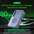 Acasis 80Gbps M.2 NVMe SSD Enclosure Compatible with Thunderbolt 5  Adopts Intel® Certified Chip JHL9480 Compatible with Thunderbolt 5/4, USB 4 over 6000MB/s Supports Up to 8TB M.2 NVMe SSD. 